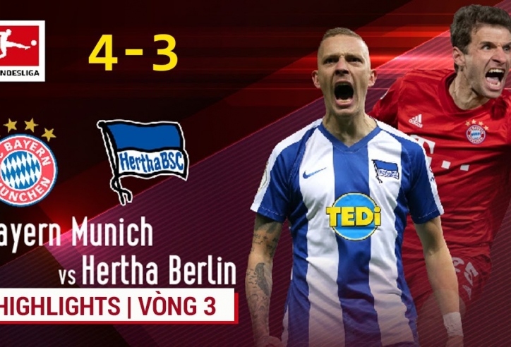 Highlights Bayern Munich 4-3 Hertha Berlin | Vòng 3 Bundesliga